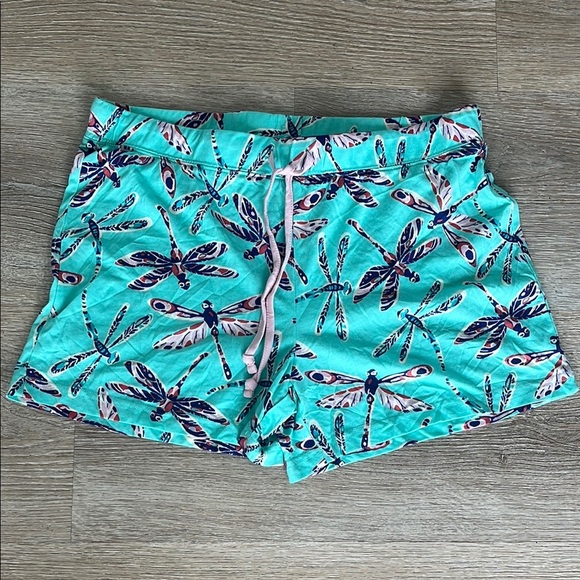 Munki Munki Bamboo/Cotton Pajama lounge shorts dragonfly print women's small - Picture 2 of 5